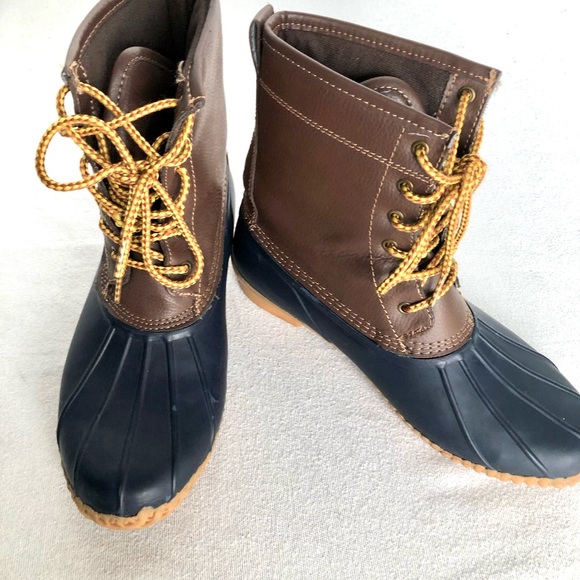 LEATHER WOMENS DUCK BOOTS SIZE 11 - Picture 7 of 9